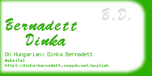 bernadett dinka business card